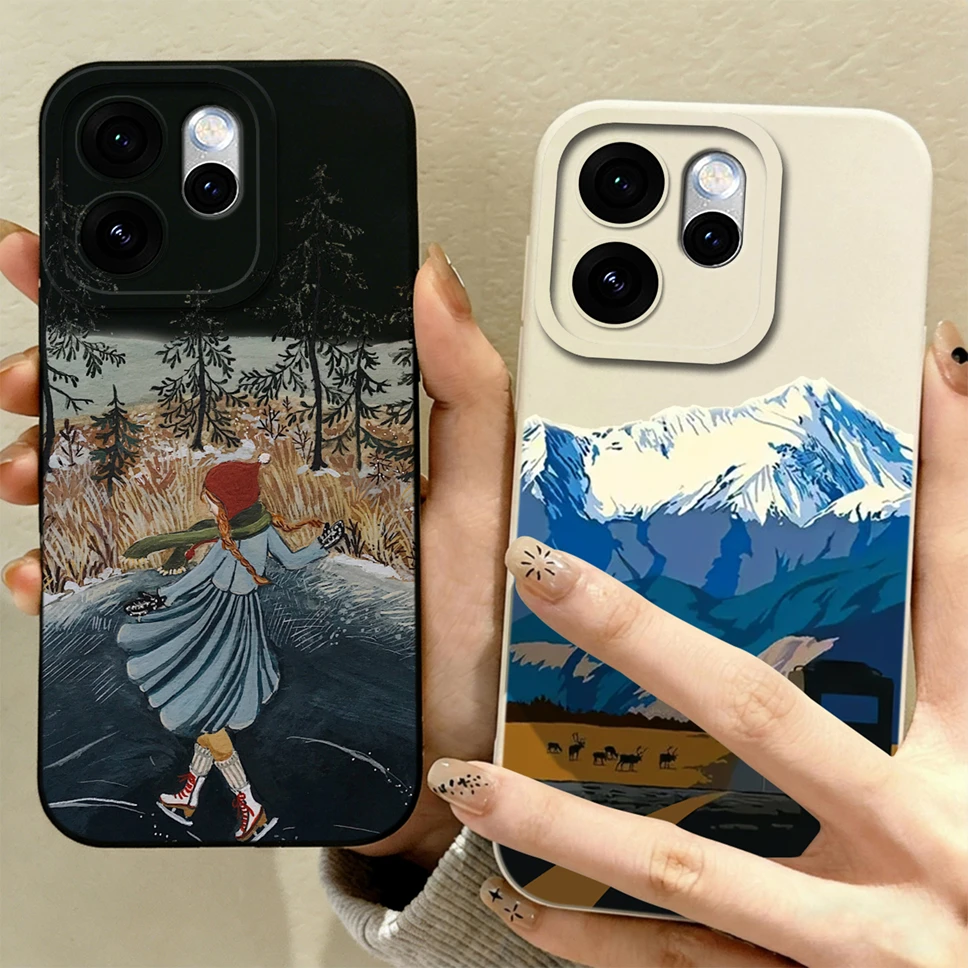 For Oppo Reno15 Pro Max Case Fashion Sweet Girl Soft Liquid Silicone Full Protective Phone Cover For Oppo Reno15Pro Max Funda