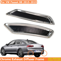 For VW Passat B8 2015-2019 Rear Exhaust Modification Chrome Exhaust Diffuser Frame Rline Tuning Highline TSU FSU