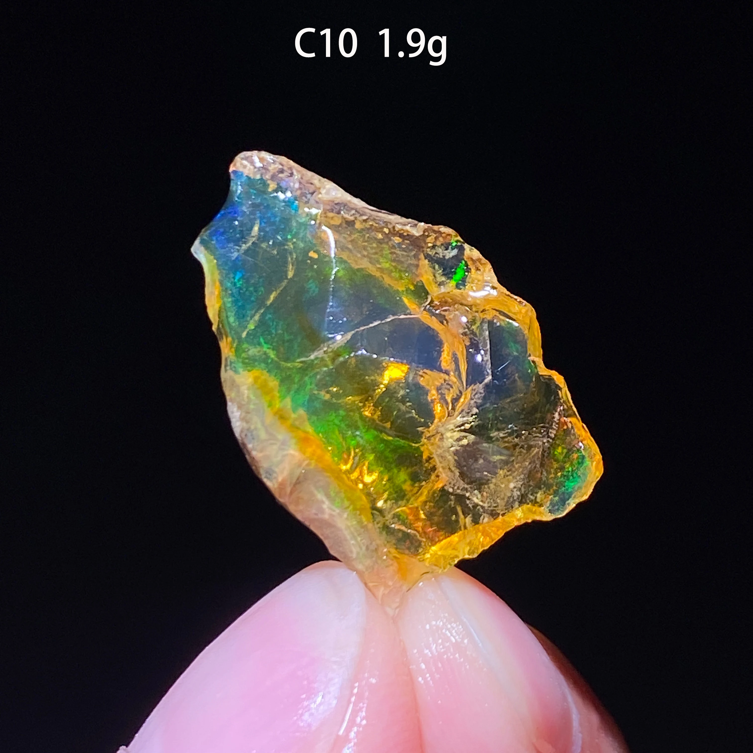 Natural Rare Colorful Ethiopia Opal (Need In Water) Gem Mineral Healing Quartz Crystals Gemstone Shooting Under Lighting