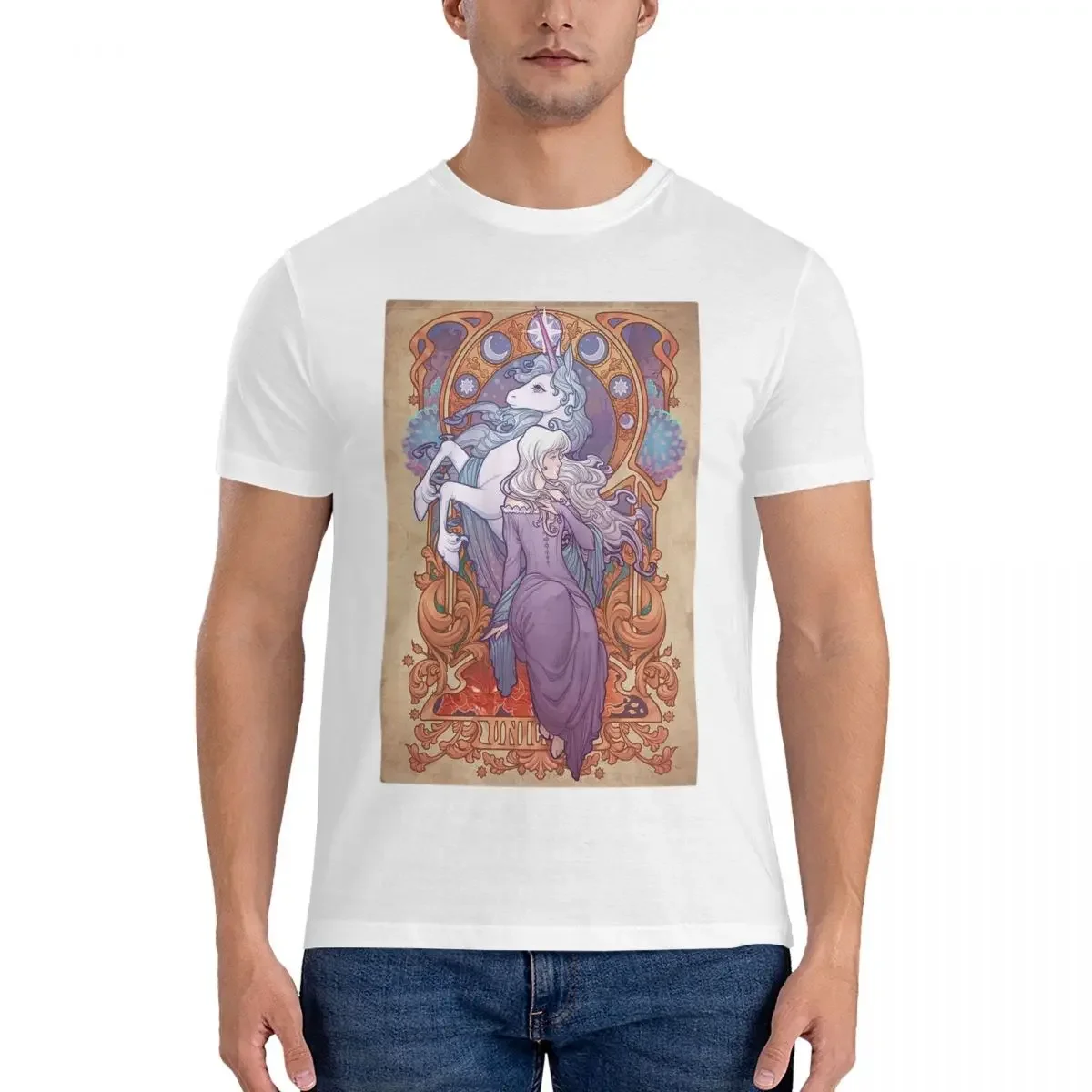 Lady Amalthea - The Last Unicorn T-Shirt for Men Cotton Plus Size T Shirts Men's Tees Short O-Neck Summer Clothes Tops S-6XL