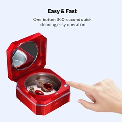 Ultrasonic cleaning machine for gold and silver jewelry, portable cleaning box for watches, contact lenses, necklaces, and rings