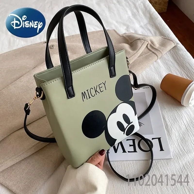 Disney Mickey Mouse Handbag for Women Girl PU Shoulder Crossbody Bag Luxury Designer Bag Sister Birthday Gift Free Shipping