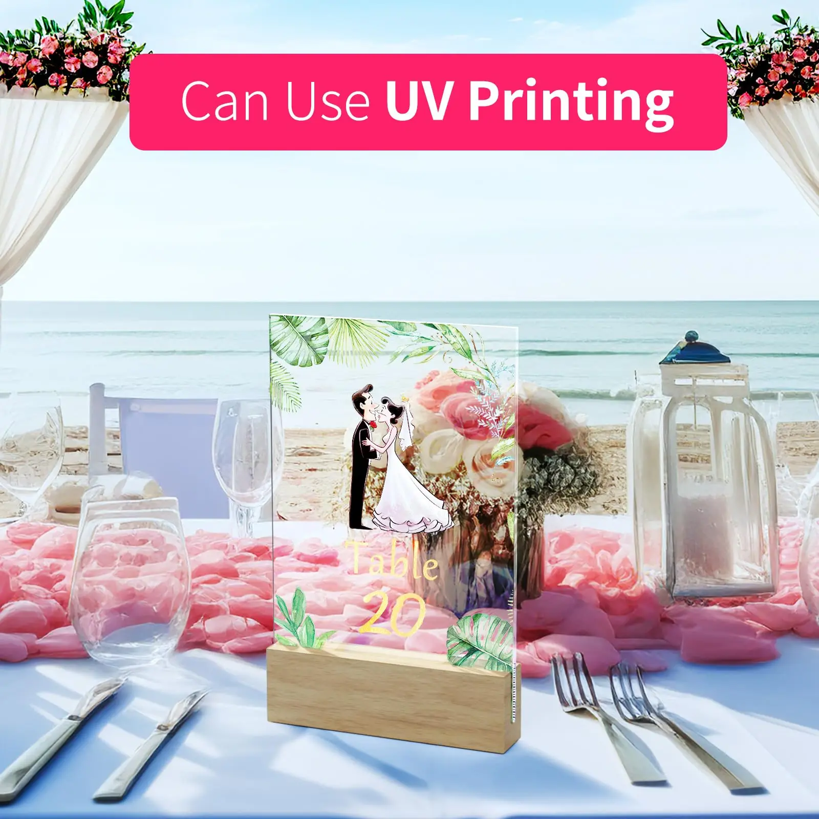 Acrylic Sheets for Wedding Table Numbers Clear Plate Panel Photo Frame, Craft,DIY Acrylic Table Blank for Party Events,10x15cm