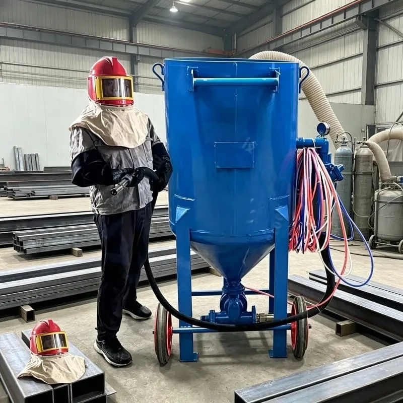 Dustless Sandblasting Machine Sand Blaster Portable Water Unit for Steel Pipe Vessel Refurbishment Surface Cleaning Customized