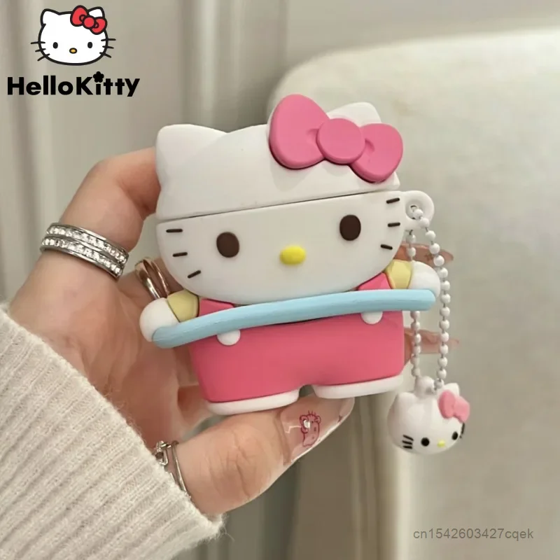 Sanrio Hello Kitty Cute Earphone Case Silicone Protective Cover For AirPods Pro 1 2 3 Wireless Bluetooth Headset Luxury Case﻿