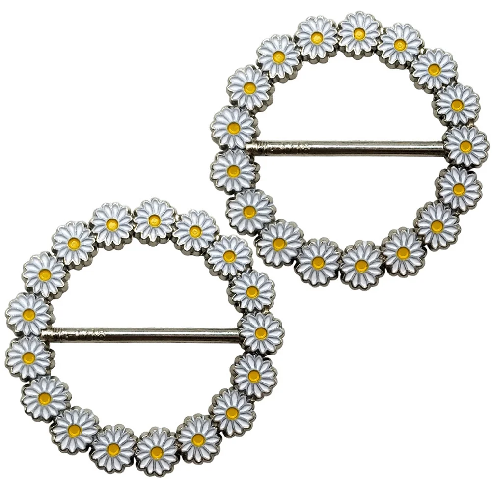 2 قطعة مشبك الخصر زر للوشاح الحريري تي شيرت شال الملابس الزاوية دائم مدمج وأنيق