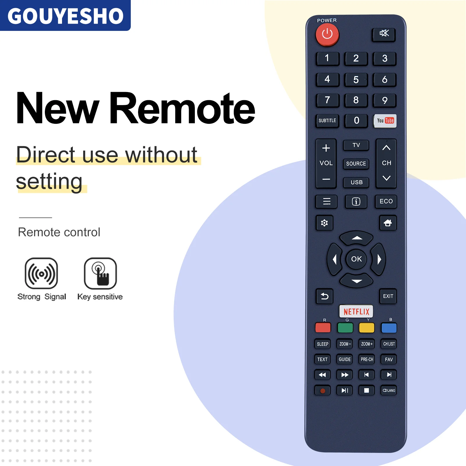 

New Remote Control 06-532W54-TY03X TCA1XS MK01X for SANYO TESLA T609 T319 T607 49T609US 55T609US KM TV