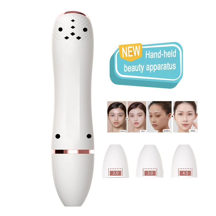 Beauty At Home Hand-held Ultrasonic Face Lifting Machine Mini Ultrasonic Ems Facial Lift RF Beauty Device