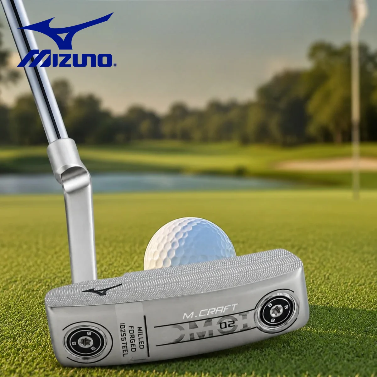 Mizuno M.CRAFT OMOI 02 Linkshänder-Golfputter für Herren, geschmiedetes Weicheisen, CNC-gefräste Klinge, professionelle Sportausrüstung 5KCFP82402
