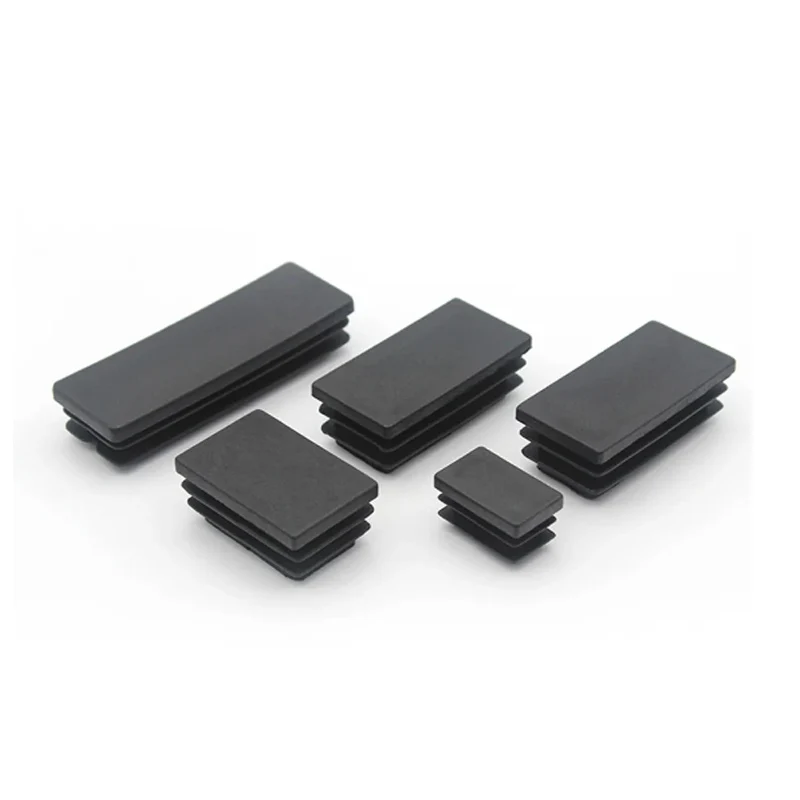 15x15mm-50x100mm Black Blanking End Caps Furniture Leg Tube Pipe Insert Plugs Rectangle/Square Dust Stopper