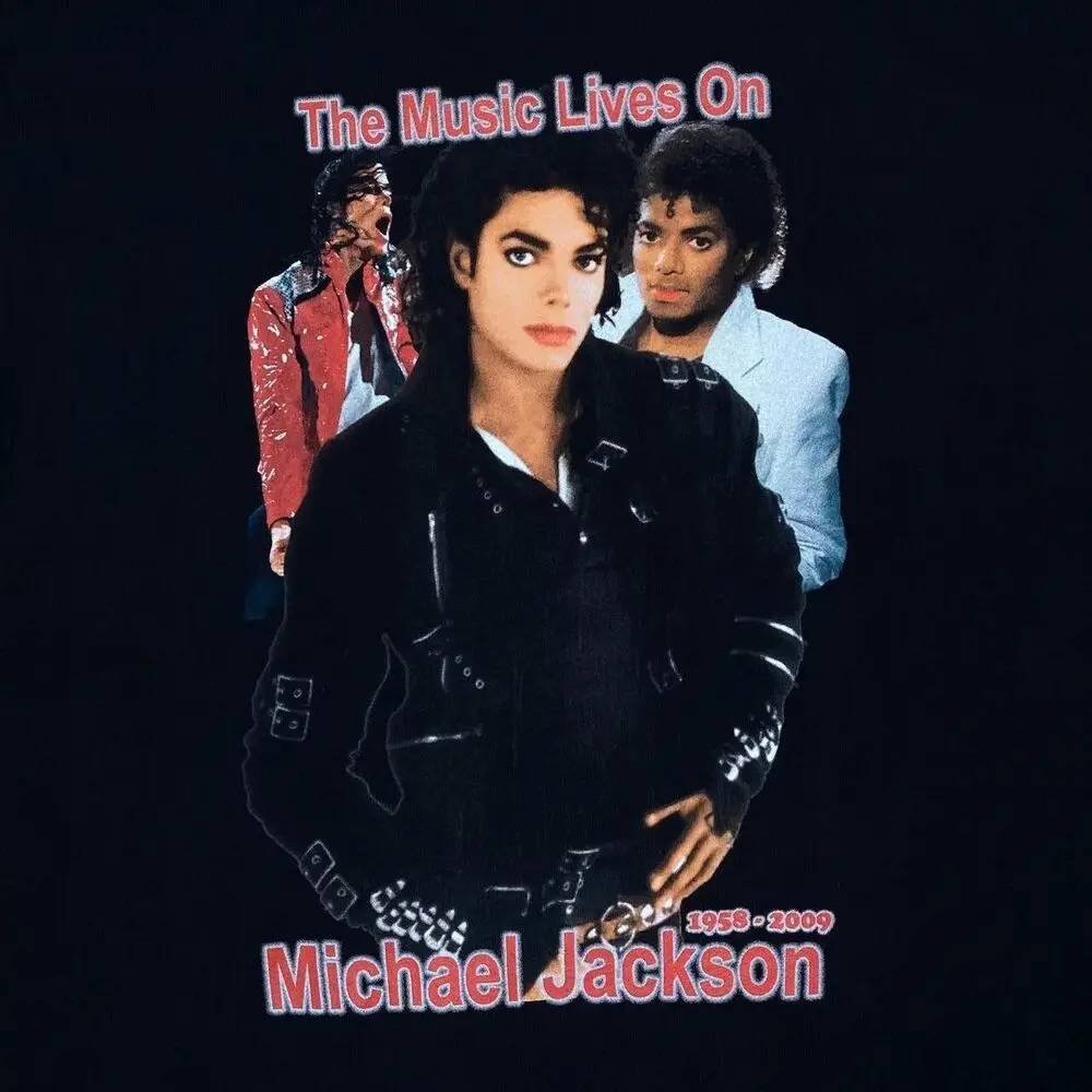 MICHAEL JACKSON “The Music Lives On” King Of Pop Graphic T-Shirt Medium Large