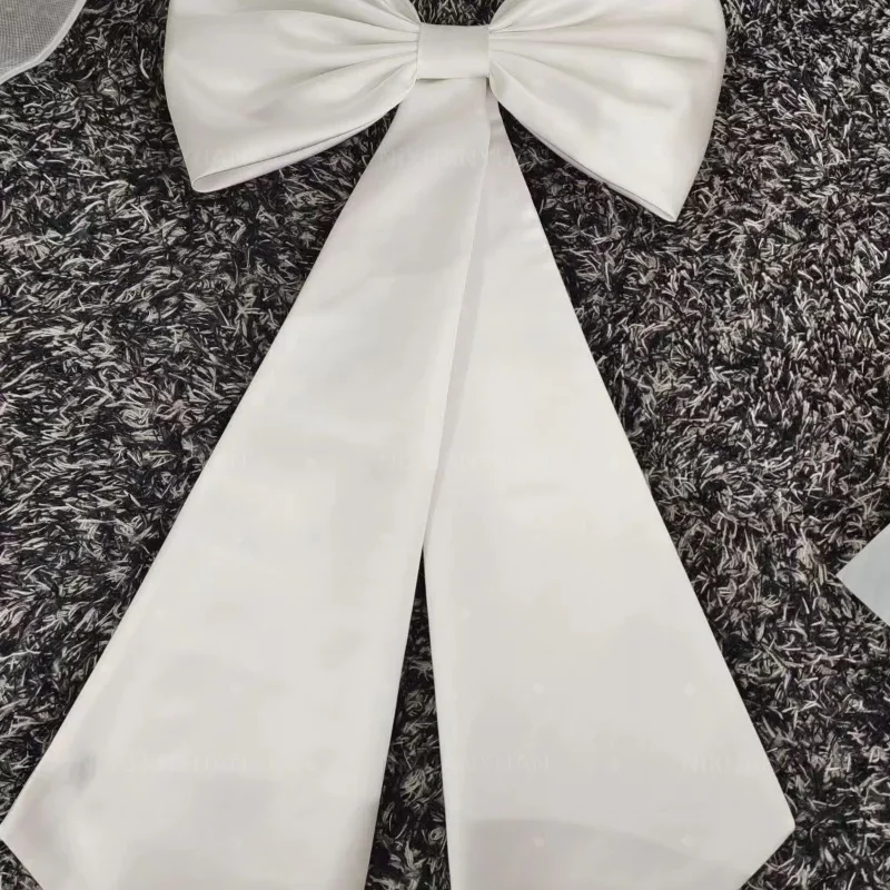 Wholesale Seperate Satin Bow Wedding Dress Knots Removeable Prom Dresses Satin Knots with Ribbon