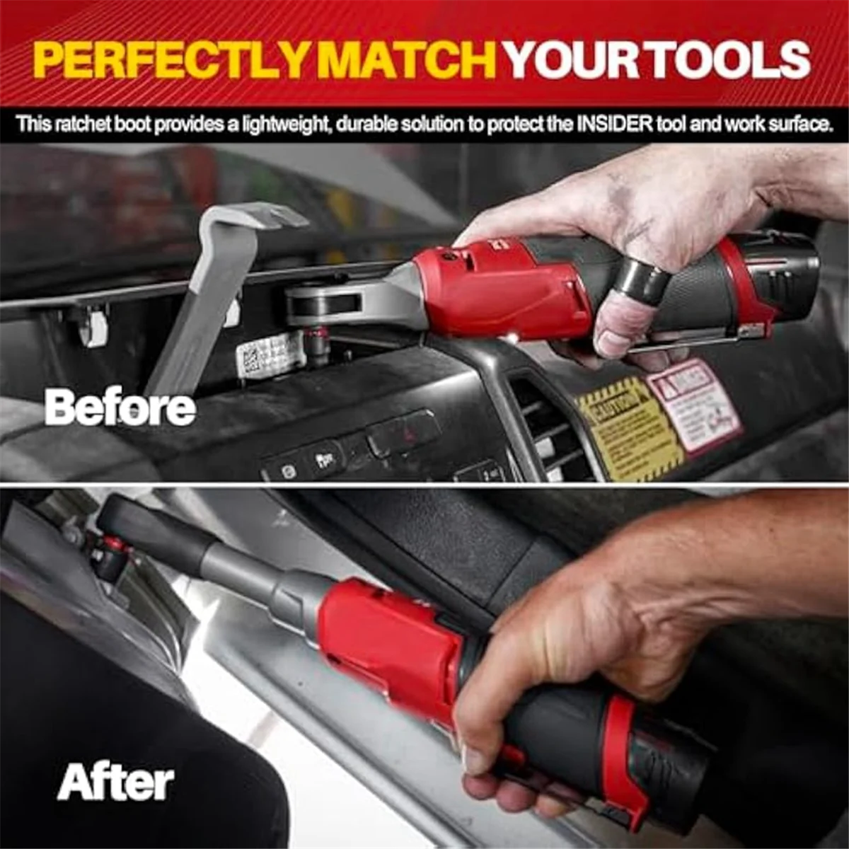 AAA87 Protective Boot 49-16-3050 Reach High Speed Ratchet Protective Boot for Milwaukee M12 Insider Ratchet 3050-20