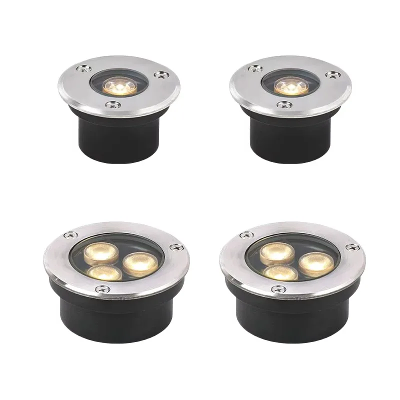 3W outdoor ground light, high voltage 220V waterproof landscape lighting embedded suitable for lawns, gardens, paths and courtya