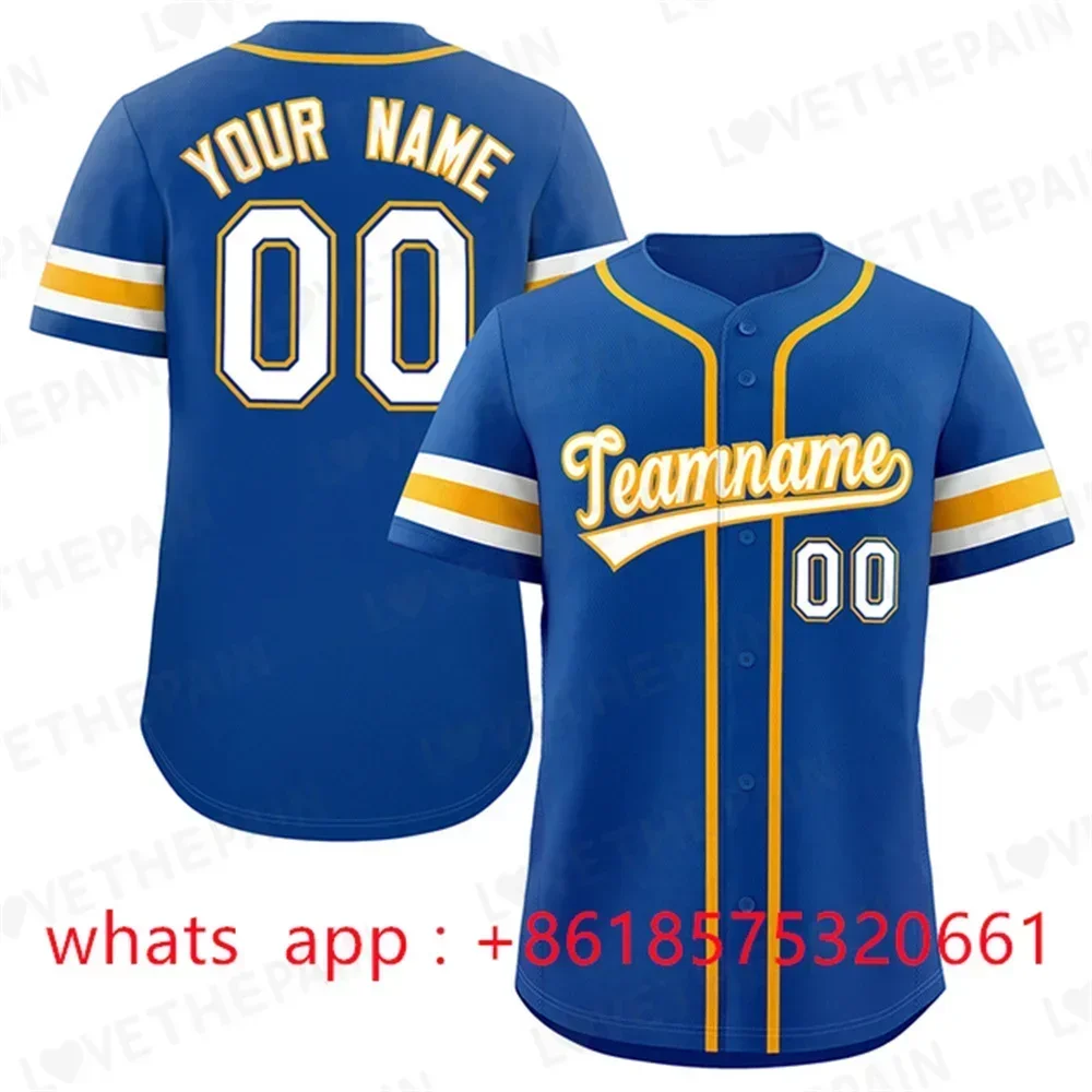 Personalization Customize Baseball Jersey Team Shirt Print Personal Name Number Hip Hop Sportswear Baseball Men/Women/Kids Shirt