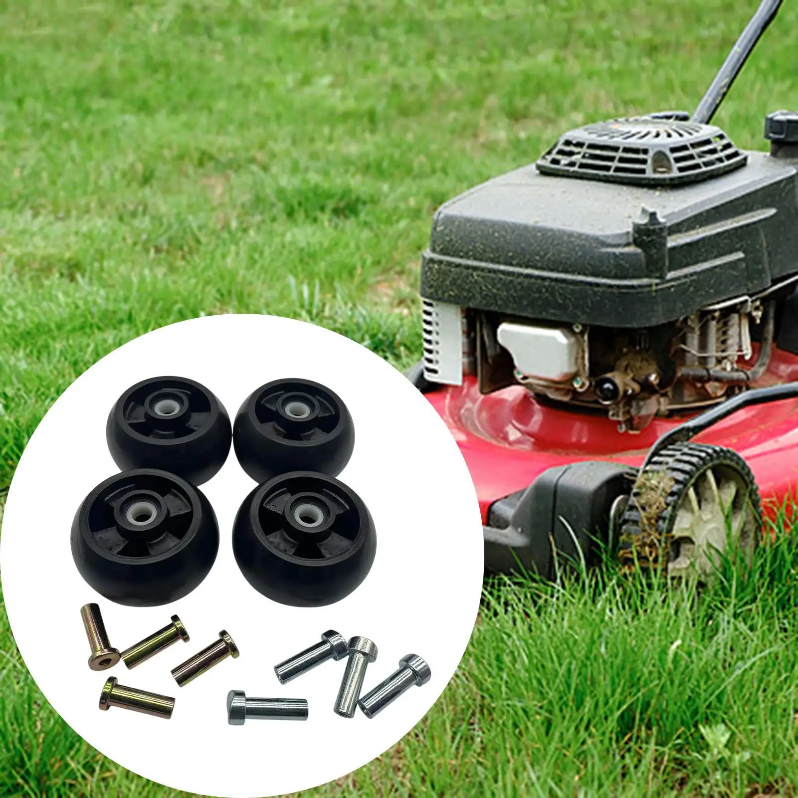 Ruedas de calibre de cubierta de 4 piezas para tractor de césped con cubiertas de 48 "54" 60 "62" 72 "x500