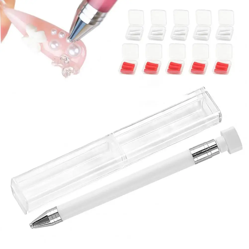 Jewelry Making Tool Nail Dotting Pen Rhinestone Picker Tool Set with Refills Diy Nail Art Decoration Kit Rotatable for Precise