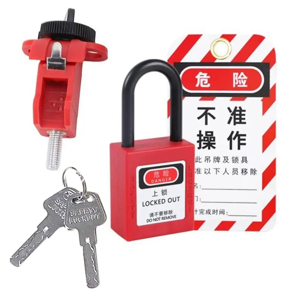 Insulated Lockout Tagout Padlock Durable Anti Loss Circuit Breaker Lockout Device Electrical Lockout Tagout Kit Industrial