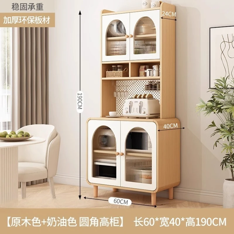 Высокий шкаф для столовой в кремовом стиле, современный простой шкаф для хранения, встроенная бытовая кухня