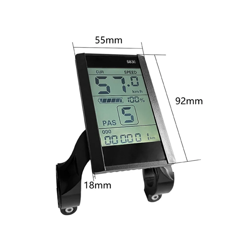 

Portable Bicycle Lithium Battery JN LCD-S830 Electric Scooter Smart LCD Meter