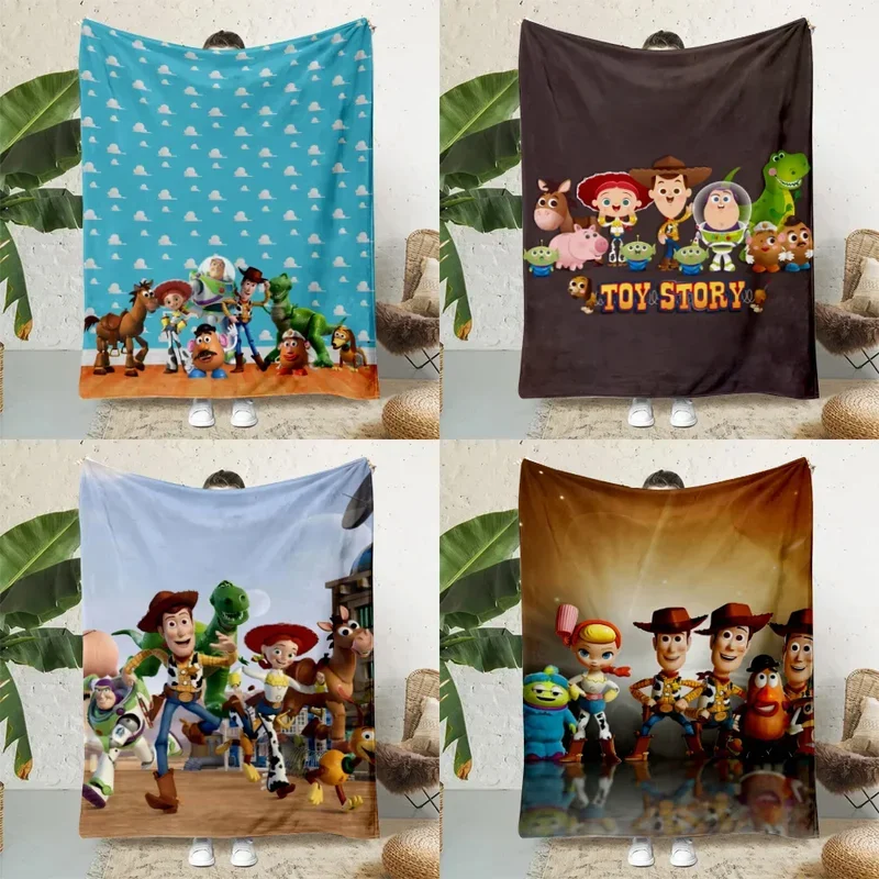 Cartoon Toy Story Alien Buzz Printed Blanket Picnic Blankets Warm Blanket Soft and Comfortable Blanket Home Travel Birthday G@0￥