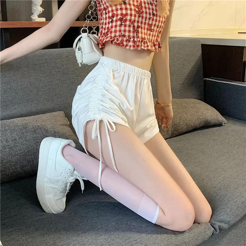 Summer Five Point Sports Shorts Women's Casual Loose Look Slim Versatile Hot Pants Wide Legs