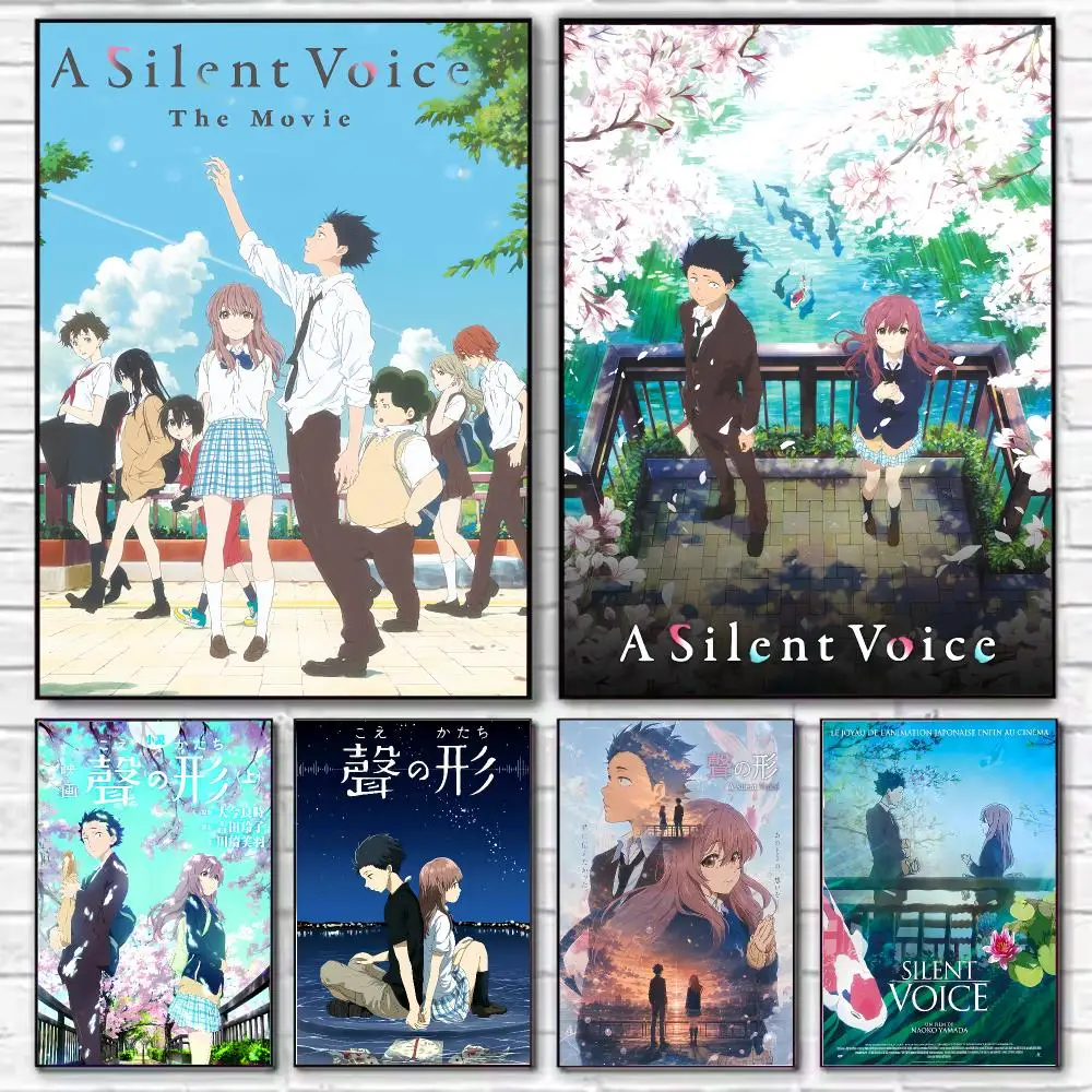 Movie A Silent Voice Poster HD Art Decorative Wall Art Waterproof Home Décor for Living Room Bedroom Café Stylish Gift