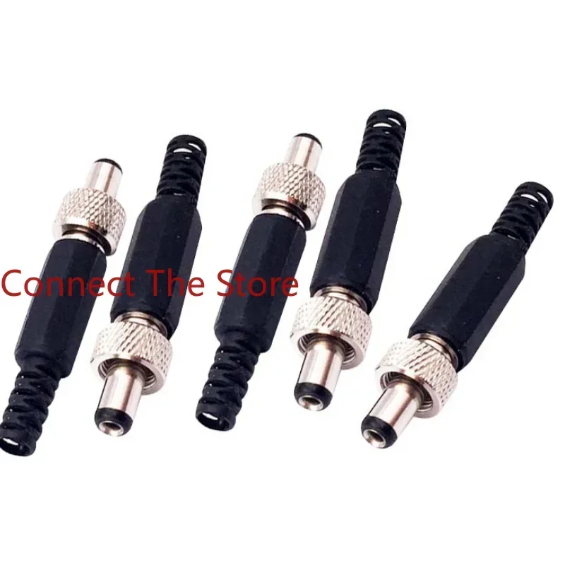 5PCS Manufacturer Supplied Power Supply DC Head 5.5 * 2.1  14mm Charging  5521 Lockable Male Assembly Type