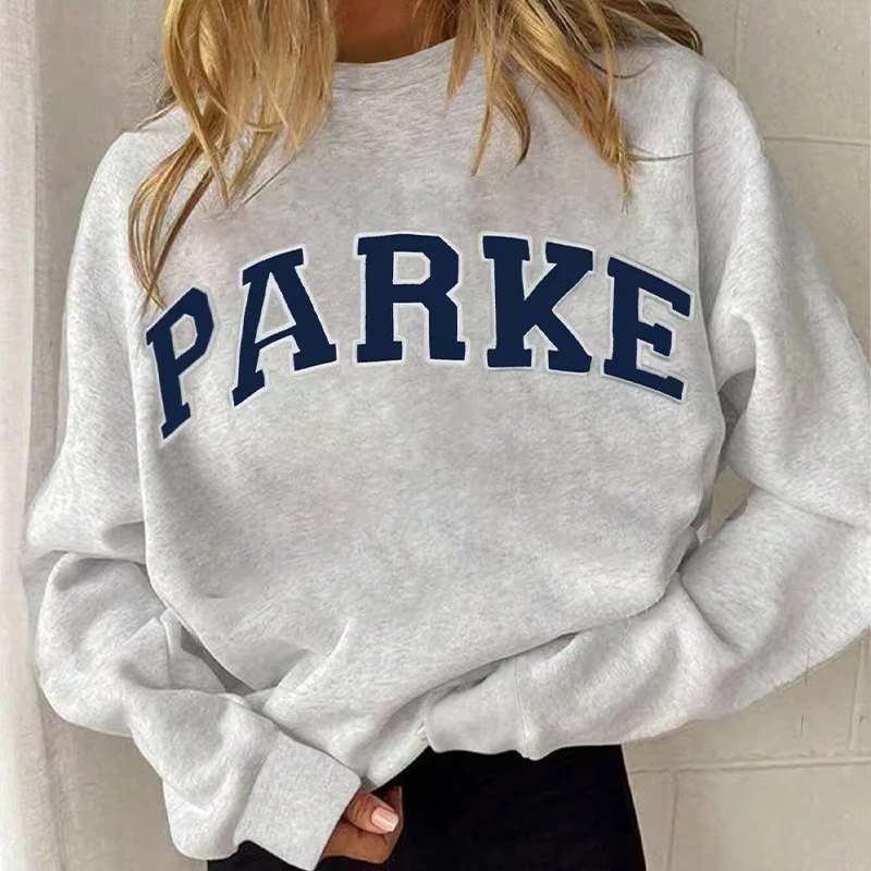 

Осенне-зимняя модная женская мягкая дышащая толстовка с длинными рукавами и принтом, повседневная удобная свободная верхняя одежда унисекс