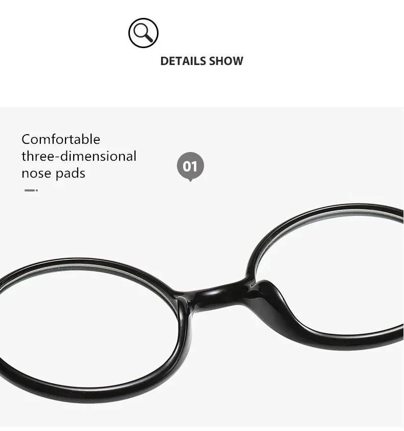 Mode Runde Lesebrille Frauen Männer Federscharnier mit Holz-Look Presbyopie Brille Brillen Klassische Leser Komfort – Detail 9