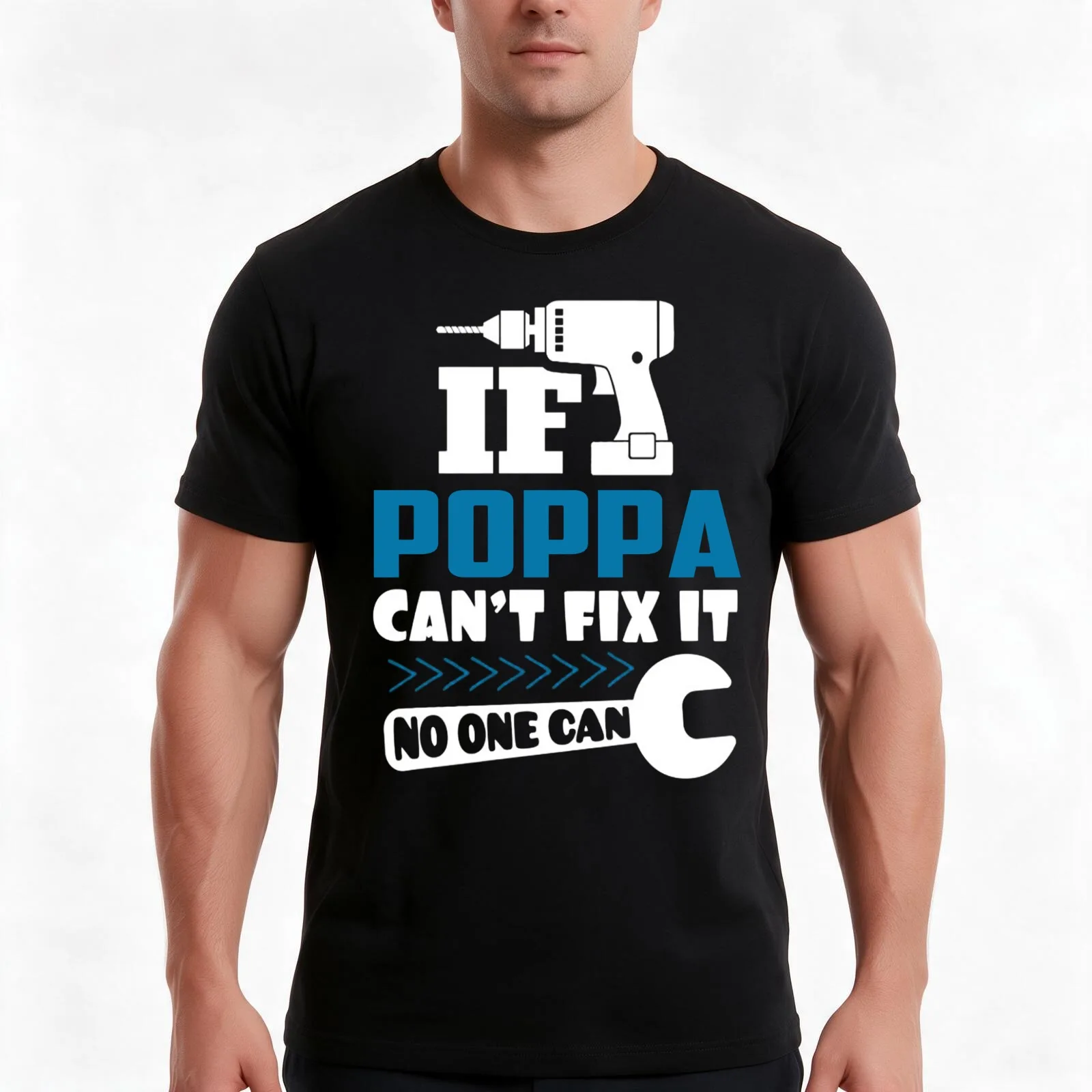 POPPA, Perfect shirt for POPPA T-Shirt, Summer Casual Cotton Tee, Oversized Streetwear Tops, Vintage Graphic Print, 100% Cotton