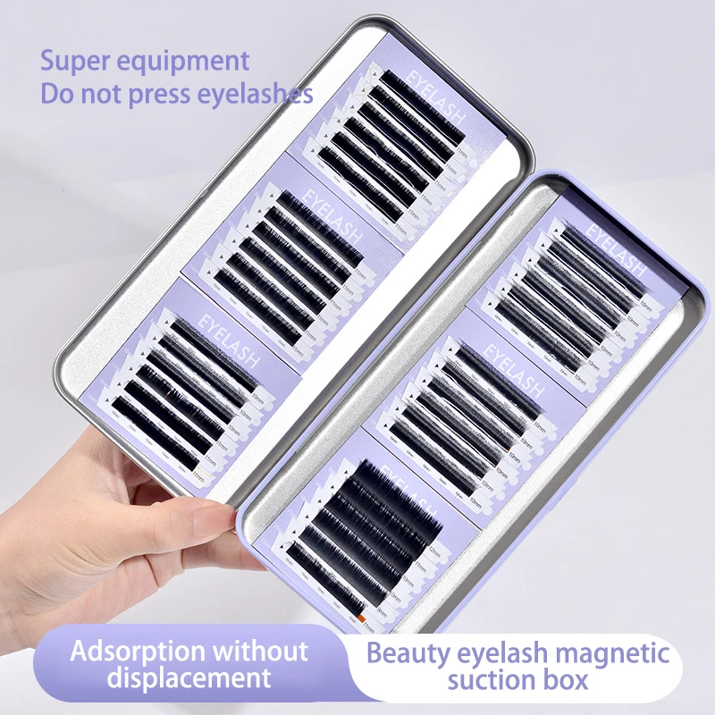 【K】Single Layer Lash Extension Display Box Pallet Storage Box For Individual Suspended Magnetic Sheets Eyelash Protection Box