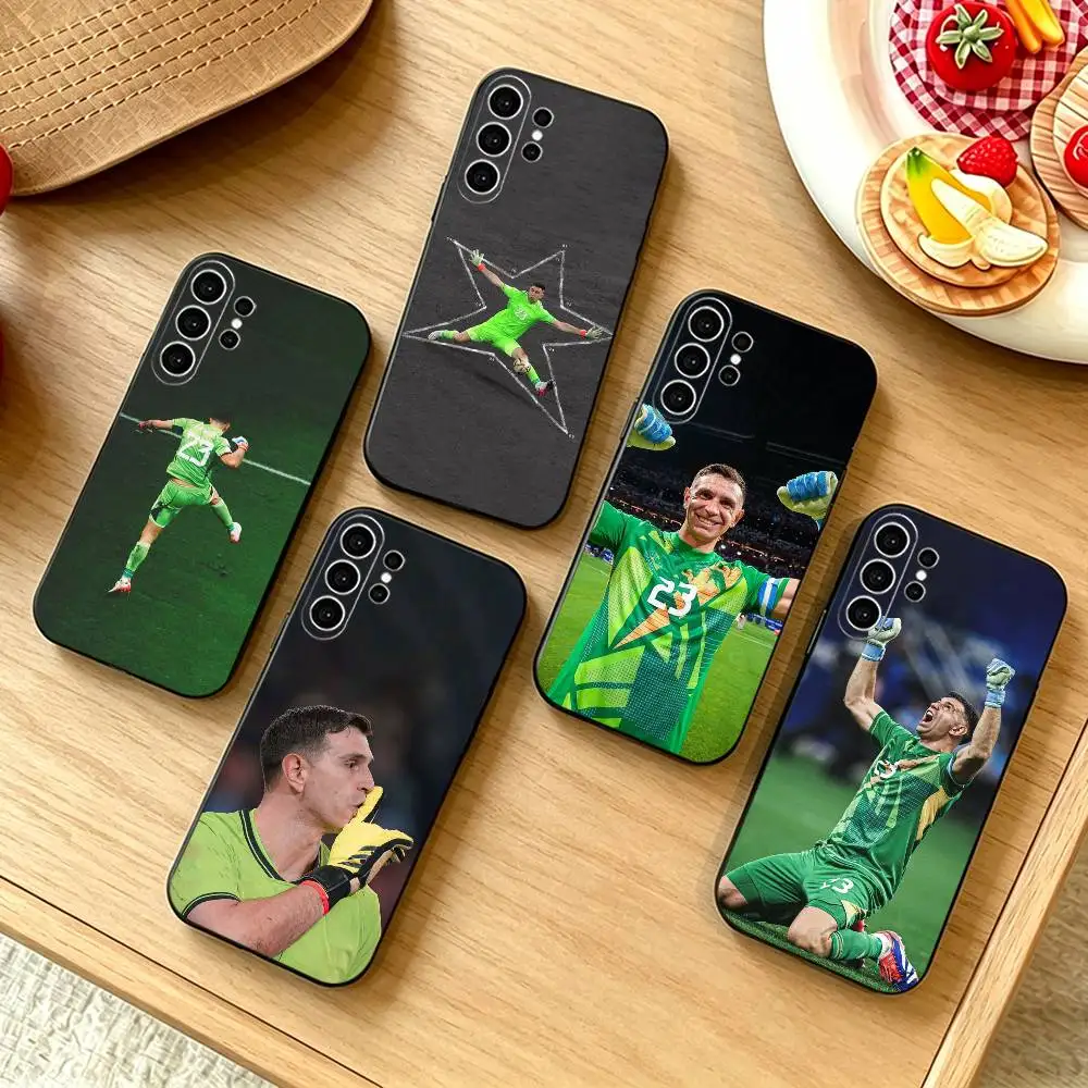 Funda para Teléfono Emiliano Martínez para Samsung S25, S24, S21, S22, S23, S30, Ultra, S20, Plus, Fe, Note, 10, 9, 5G, Negra