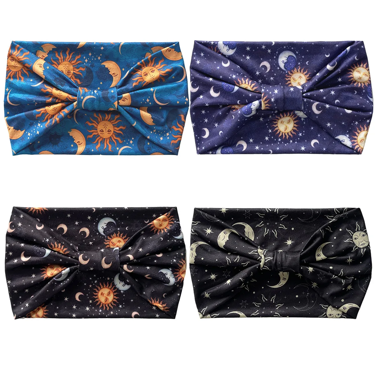 إكسسوارات شعر عصرية مع عصابة رأس من قماش اليوغا البوهيمي واسعة الحواف، ماصة للعرق والقطن المرن #2