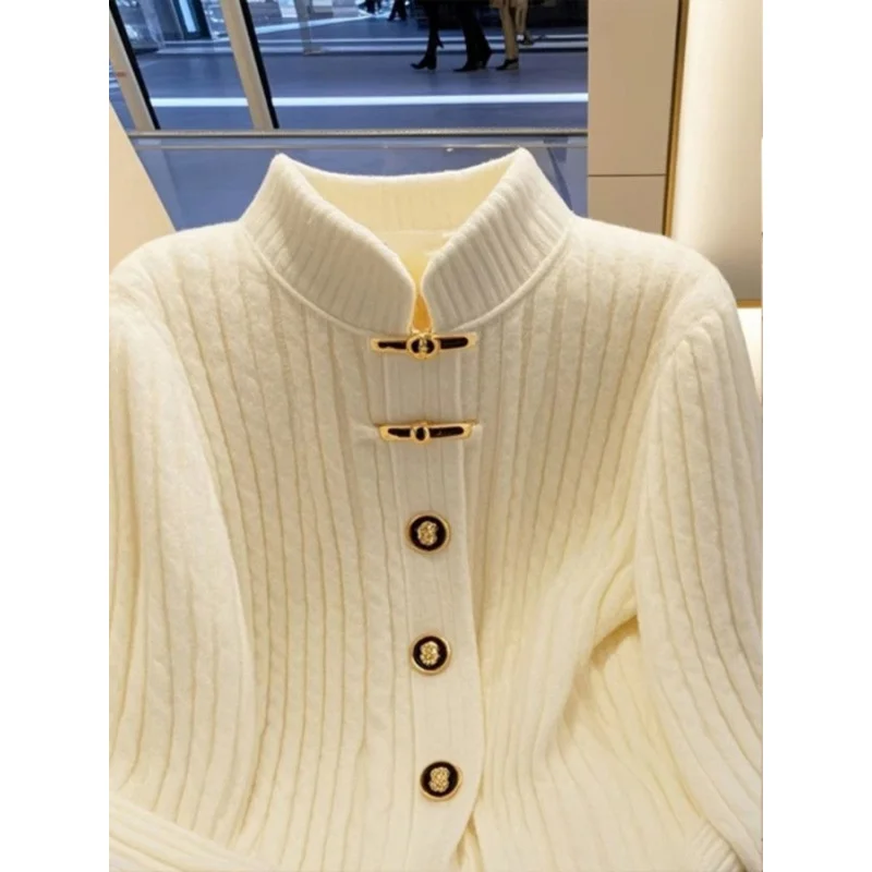 New 2025 Autumn Winter Women's Sweater Temperament Loose All-match Knitwear Cardigan Female Long Sleeve Knit Sweater Jacket