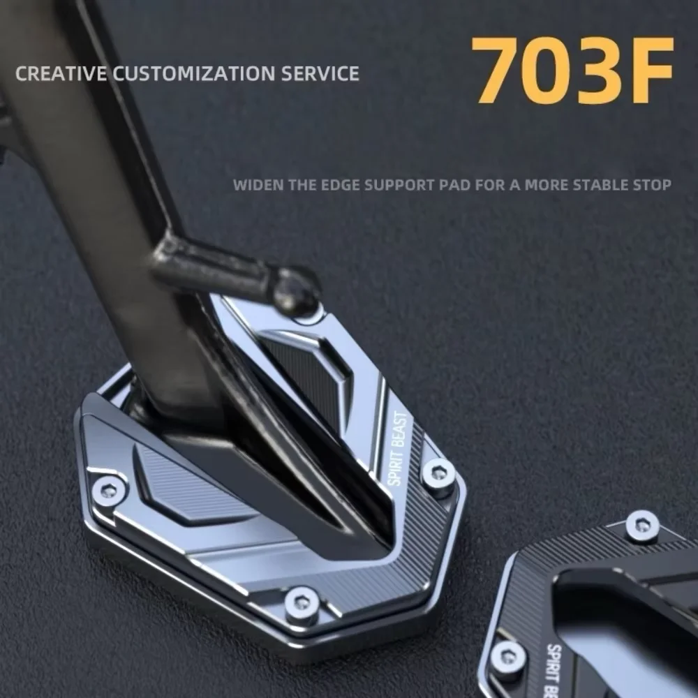 For Zontes 703F motorcycle side support pad with enlarged anti-slip modification and additional footrest pad