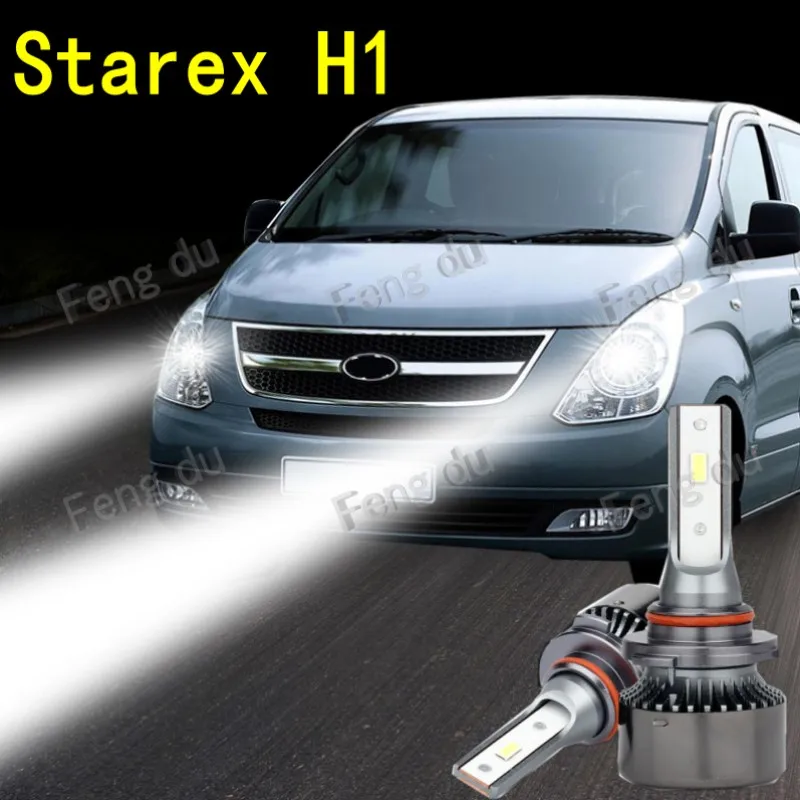 2Pcs 2004-2021 For Hyundai H1 Starex gtand starex LED Car Headlight Bulbs Low Beam High Beam Fog Light Lamp Refit