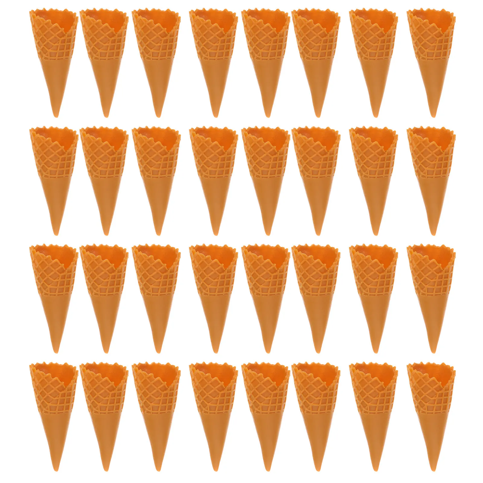 

40Pcs Crack Skin Ice Cream Cone Miniature Desserts Realistic Pretend Food for Play Kitchen DIY Fun Kids Imaginative Role Play