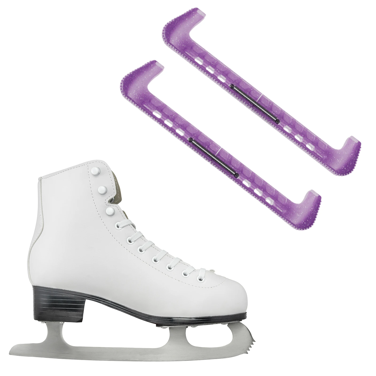 

Figure Skating Blade Cover Adjustable Ice Skate Blade Protective Cover Heavy-Duty PVC Protectors Universal Fit for Adults & Kids