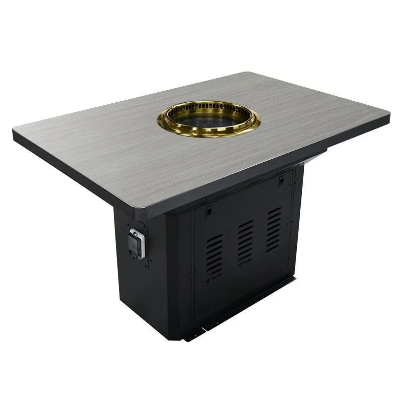 2026 Wholesale High Quality Slate Korean Restaurant Bbq Rectangle Table for BBQ  Rantaurant