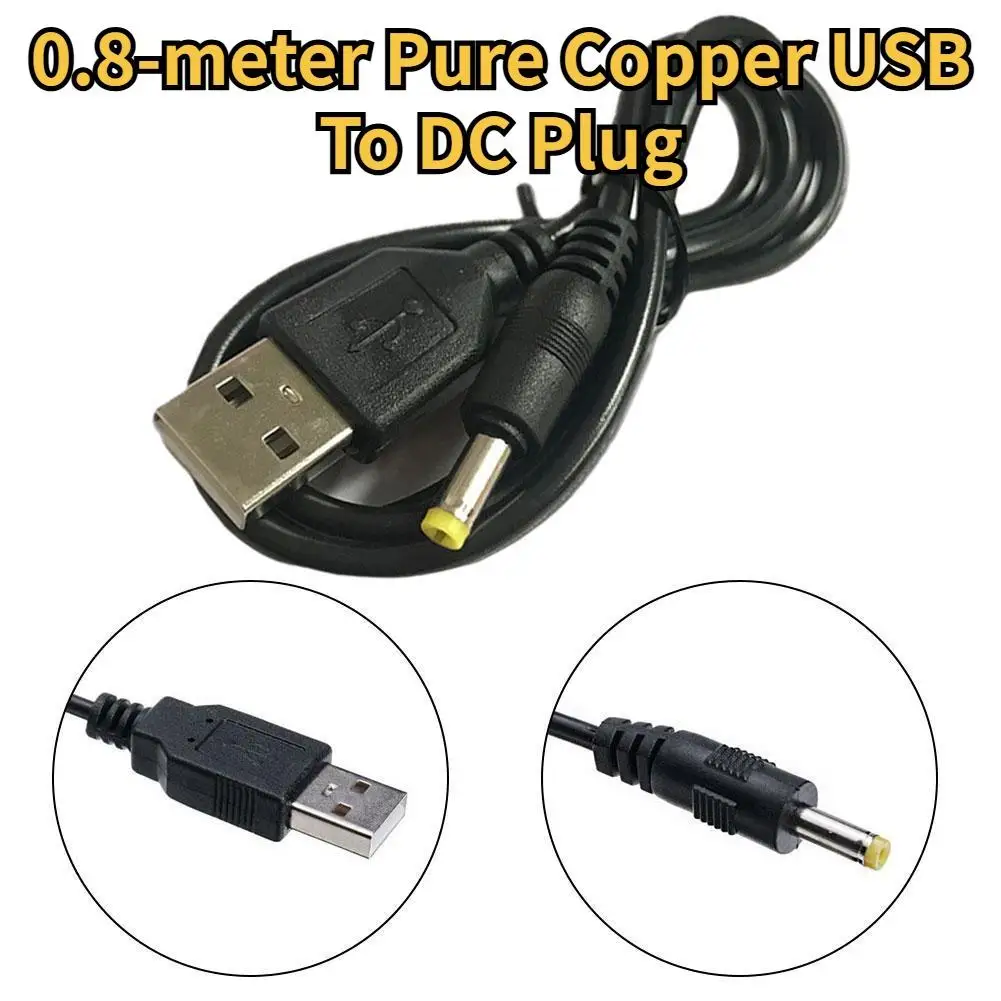 0,8 Meter reines Kupfer USB-zu-DC-Stecker 4,0 * 1,7 DC-Netzkabel für PSP-Router-Stromladekabel 5v1a Strom-Fass-Buchse