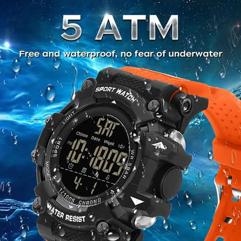 SANDA جديد أزياء الرجال للماء ووتش LED الإلكترونية ضوء الليل التناظرية الرقمية العد التنازلي ساعة تنبيه طالب الرياضة ووتش