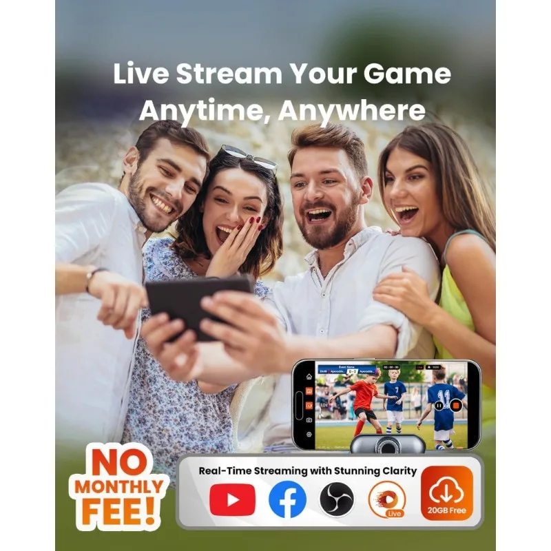 كاميرا الحرباء AI الرياضية التلقائية 4K 60FPS كرة القدم كرة السلة تتبع كاميرا الحركة لفريق الرياضة البث المباشر لا الاشتراك #4