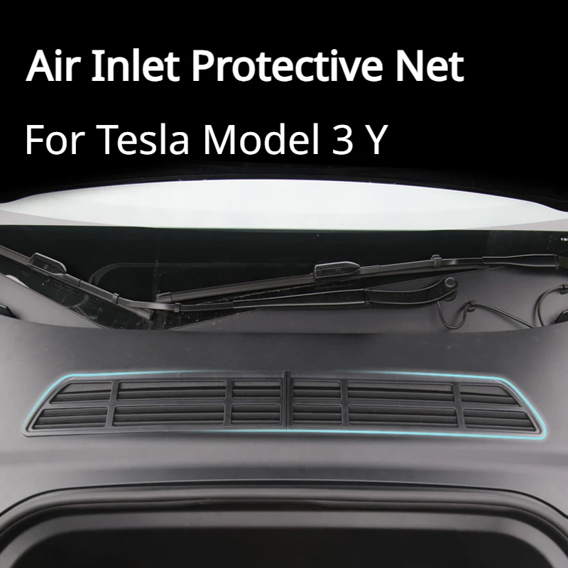 Insect-proof Net for Tesla Model Y Front Trunk Air-conditioning Cover Intake Grille Clean Air Inlet Protective Accessories 2023