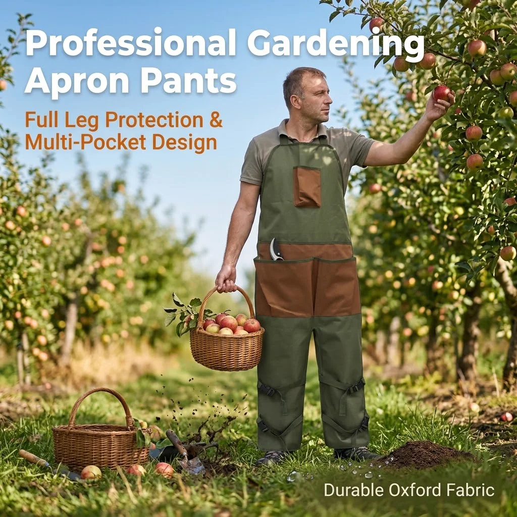 Gardening Apron Work Tool Apron for Made of Wear-Resistant Canvas Aprons with Large Pockets Split Leg Apron Woodworking Apron