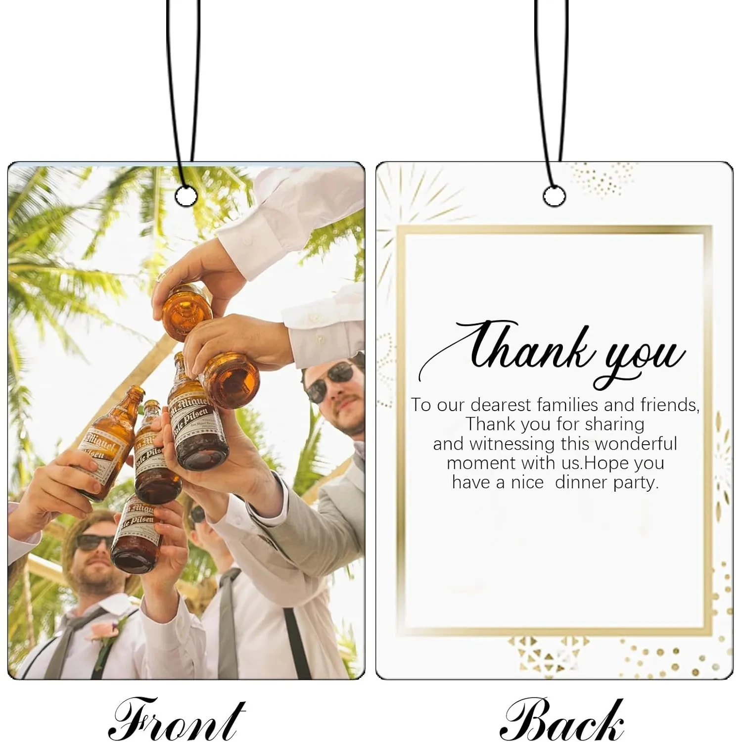 Custom Photo Air Freshener Sheets, Wedding Gifts Cards, Multiple Scents Available, Ideal Wedding Favors