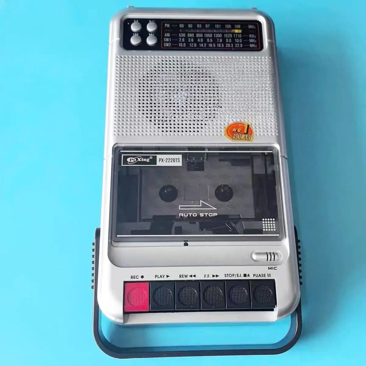 

Музыкальная шкатулка с солнечной зарядкой, портативный ностальгический ретро-магнитофон, Bluetooth USB TF-карта, динамик, MP3-рекордер, USB-плеер Walkman