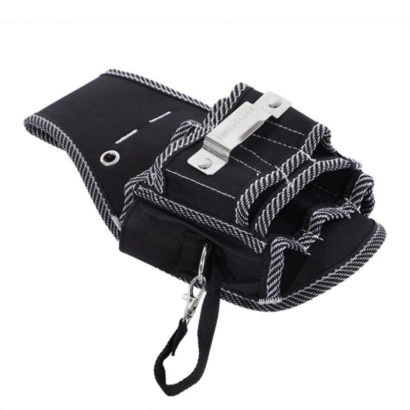 Heavy Duty Canvas Tool Carriers Bag 9 Compartments Electrician Waist Pocket Suitable for Efficient Tool Management F1CC