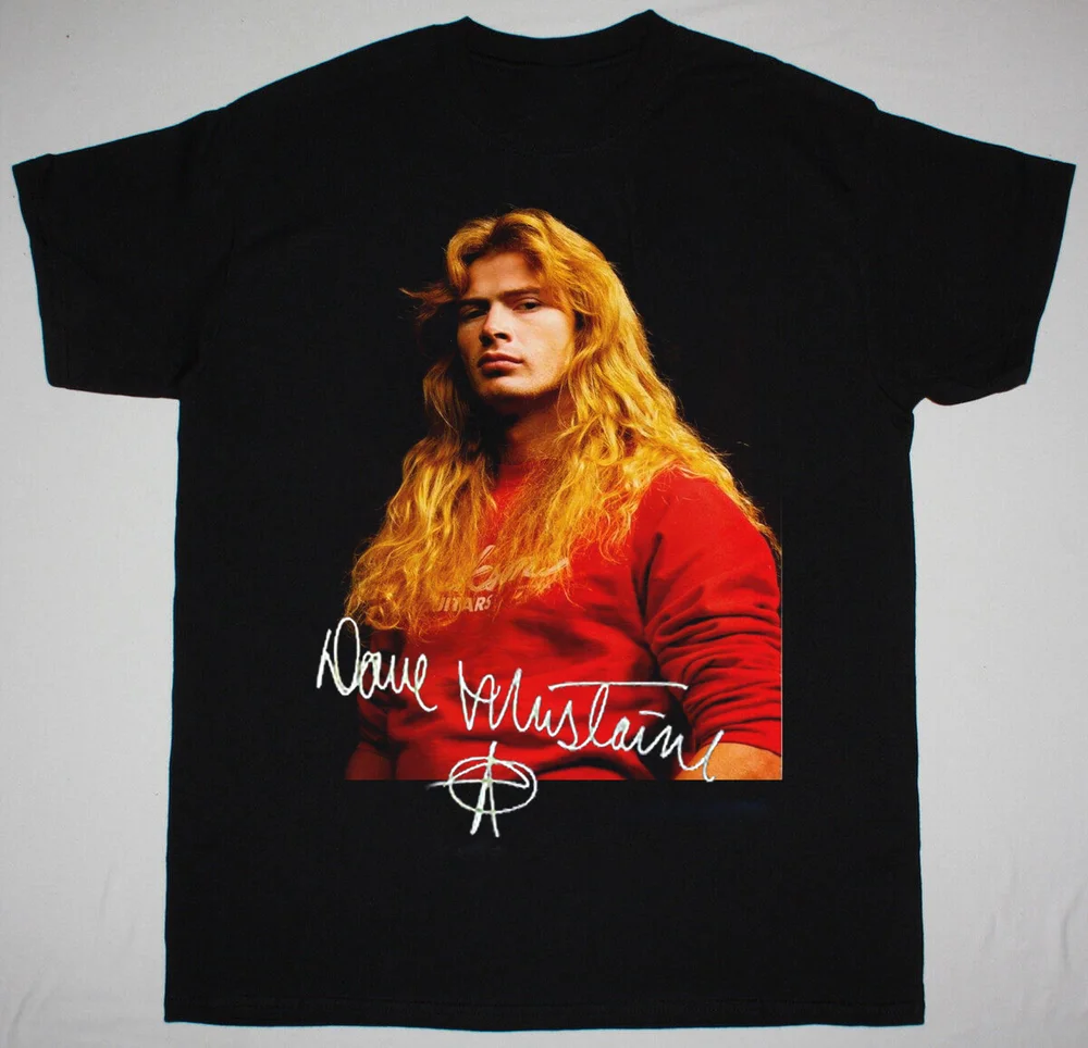 Dave Mustaine Signature Signed Gift Black Size S to 5XL Unisex Tee Shirt AG899