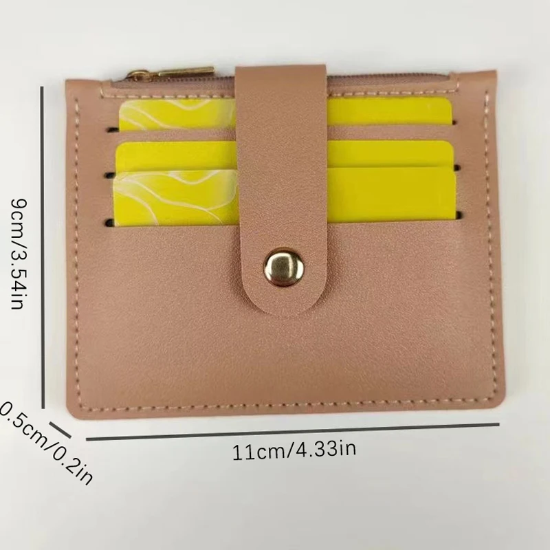 Fashion warna solid dompet penyimpan kartu kredit dompet Bus kartu PENUTUP UNTUK Wanita Pria dompet kecil dompet uang kantong perubahan